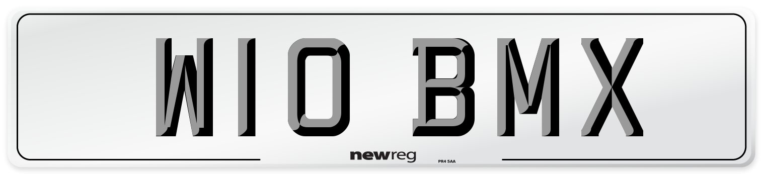 W10 BMX Number Plate from New Reg